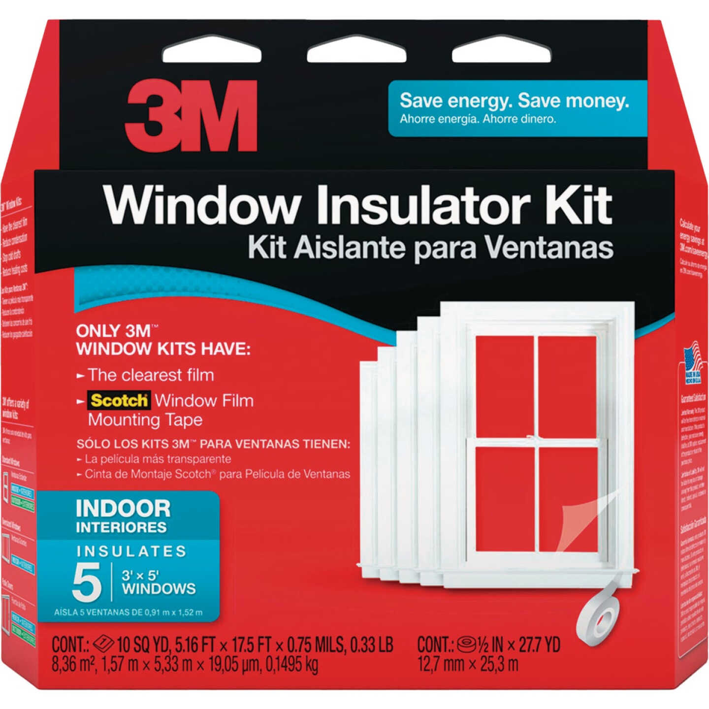 3m Indoor Window Insulator Kit - 5 pack