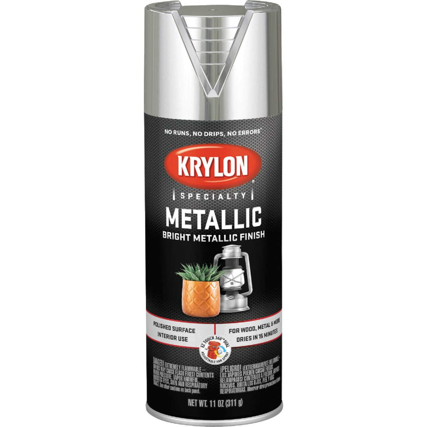 Krylon Metallic 11 Oz. Gloss Spray Paint, Bright Silver - Hemly Hardware