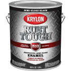 Krylon Rust Tough Oil-Based Semi-Glossr Rust Control Enamel, Black, 1 Gal. Image 1