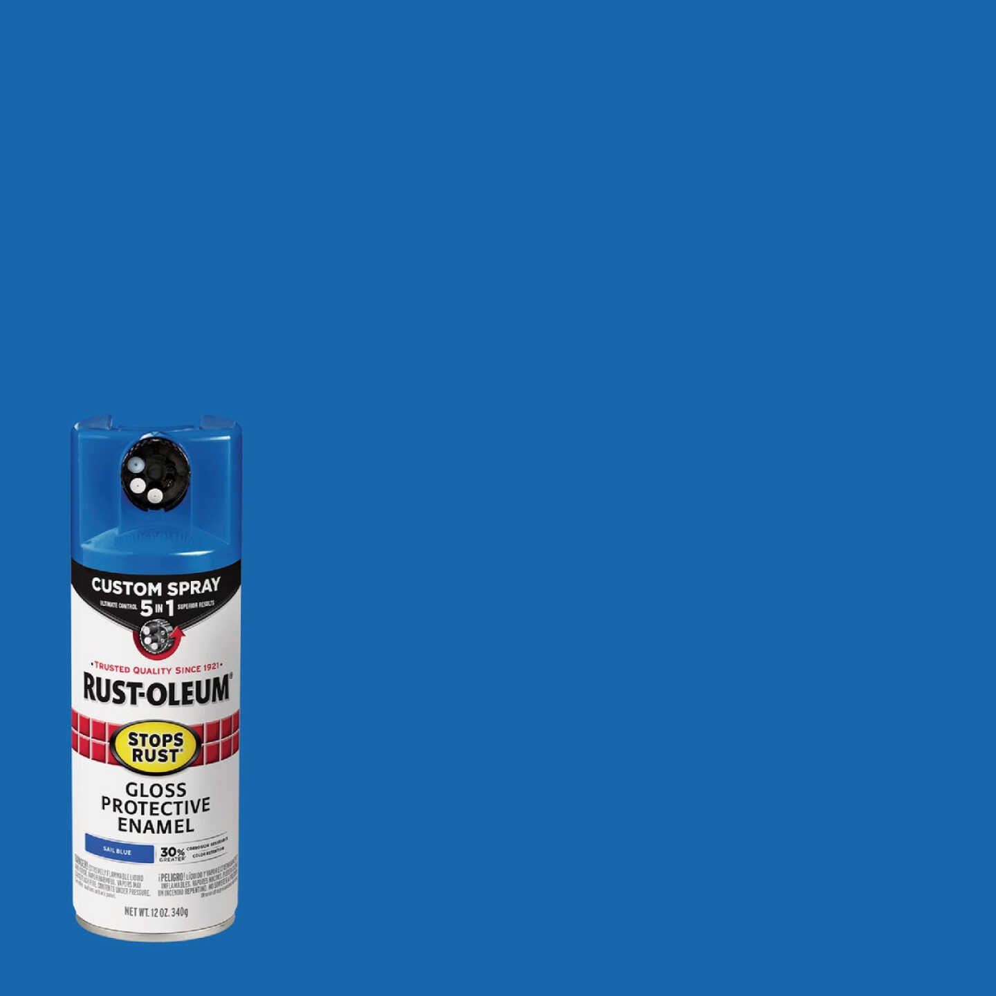 Rust-Oleum Stops Rust 12 Oz. Custom Spray 5 in 1 Gloss Spray Paint, Sail  Blue - Hemly Hardware